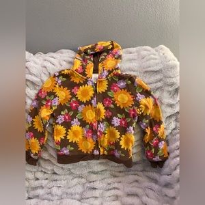 Gymboree flower zip-up